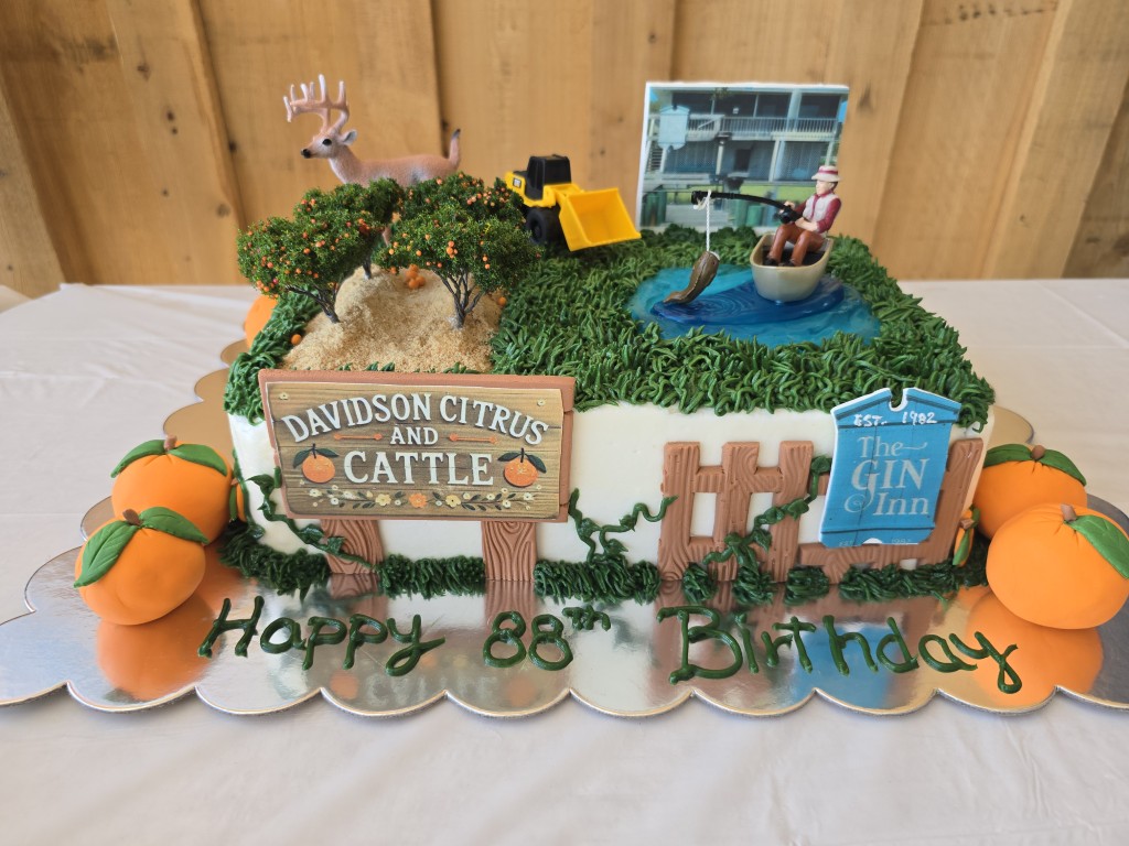 Farm and citrus themed 88th birthday cake